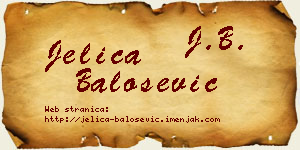 Jelica Balošević vizit kartica
